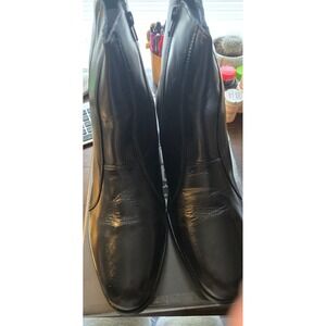 Stacy Adams Santos Mens Black Leather Side Zip Dress Ankle Boots 12 M 24855-001